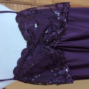 NWT Lane Bryant Purple Plum Sparkle Sequins Sleeveless Camisole Top 26/28